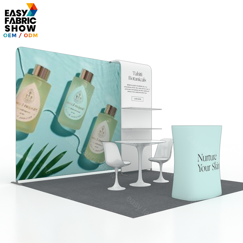 3*3m Aluminum Frame Booth with Multi-layer shelf NO.8