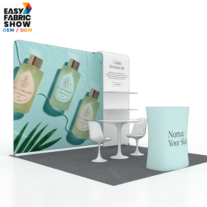 3*3m Aluminum Frame Booth with Multi-layer shelf NO.8