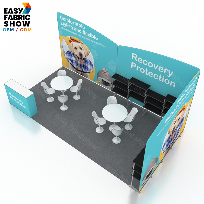 3*6m Aluminum Frame Booth With Multi-layer shelf NO.4