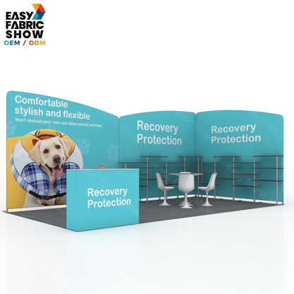 3*6m Aluminum Frame Booth With Multi-layer shelf NO.4