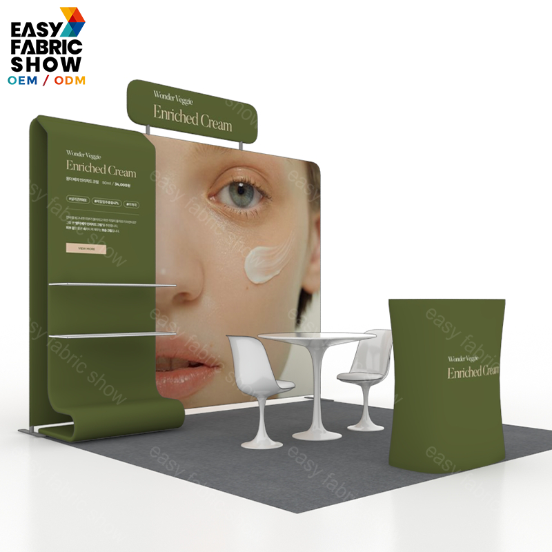 3*3m Aluminum Frame Booth with Multi-layer shelf NO.9