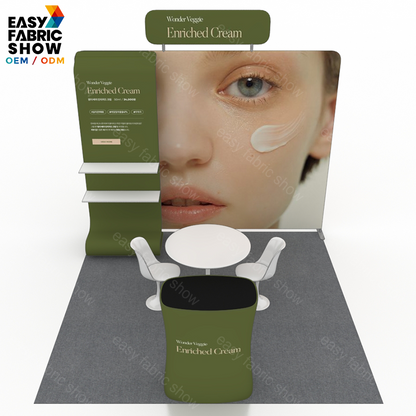 3*3m Aluminum Frame Booth with Multi-layer shelf NO.9