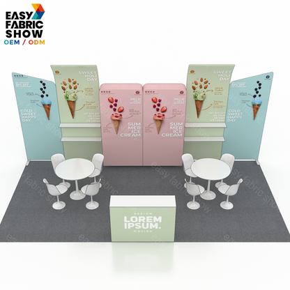 3*6m Aluminum Frame Booth With Multi-layer shelf NO.5