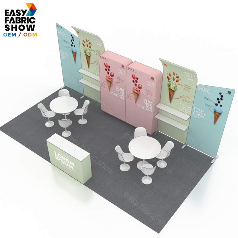 3*6m Aluminum Frame Booth With Multi-layer shelf NO.5