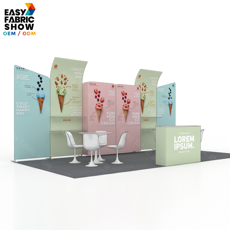 3*6m Aluminum Frame Booth With Multi-layer shelf NO.5