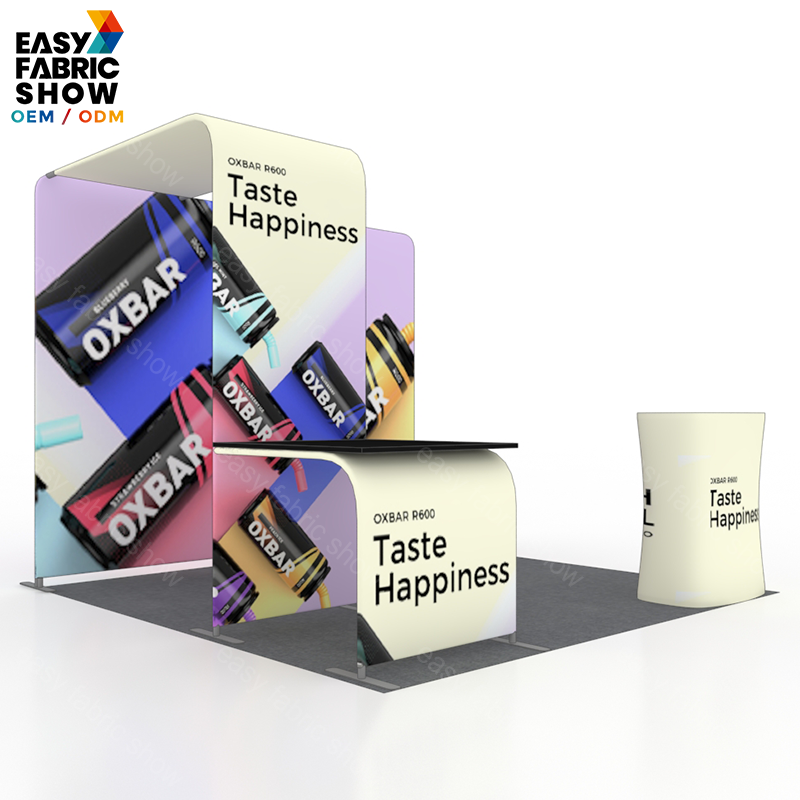 3*3m Aluminum Frame Booth with Integrated Arched Table