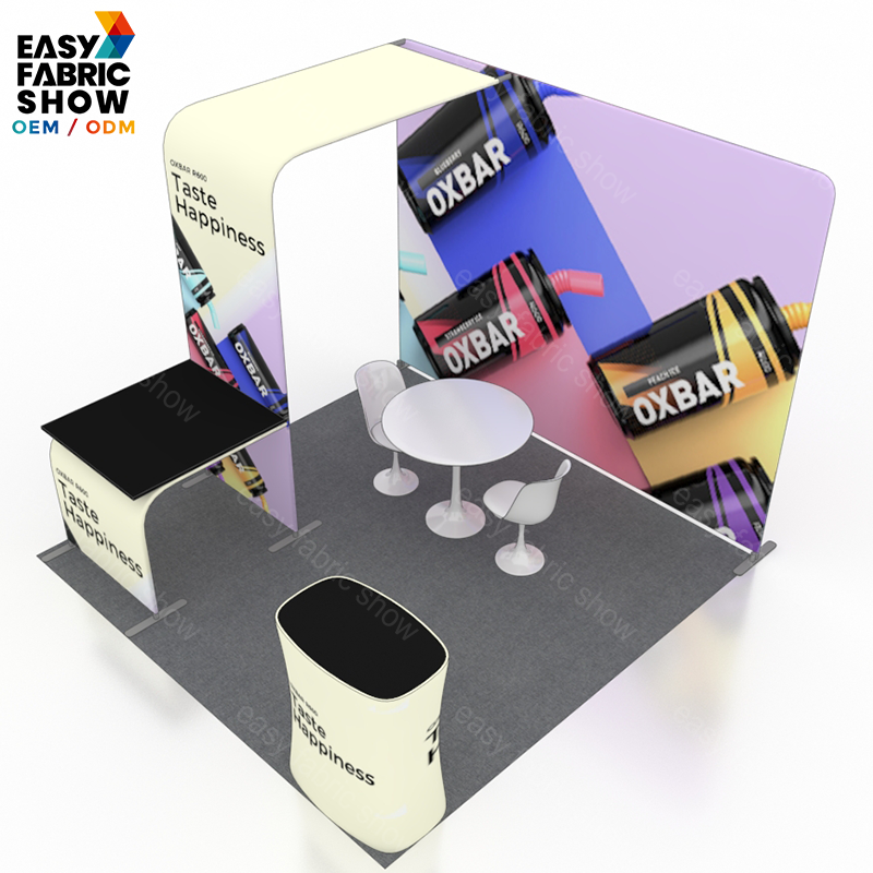 3*3m Aluminum Frame Booth with Integrated Arched Table