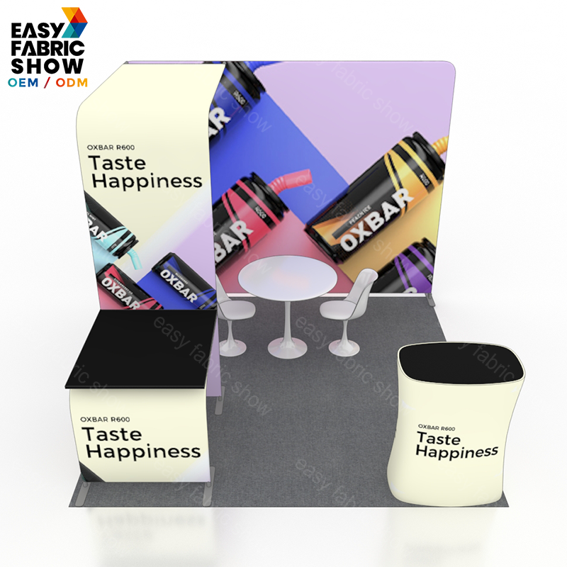 3*3m Aluminum Frame Booth with Integrated Arched Table