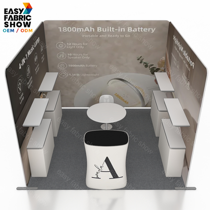 3*3m Aluminum Frame Booth with Multi-layer shelf NO.5