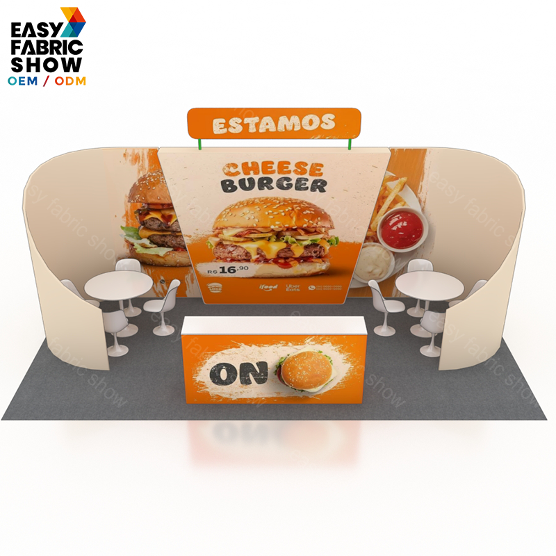 3*6m Aluminum Frame Booth semi-arc shaped backdrop NO.1