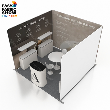 3*3m Aluminum Frame Booth with Multi-layer shelf NO.5