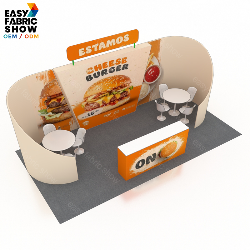 3*6m Aluminum Frame Booth semi-arc shaped backdrop NO.1