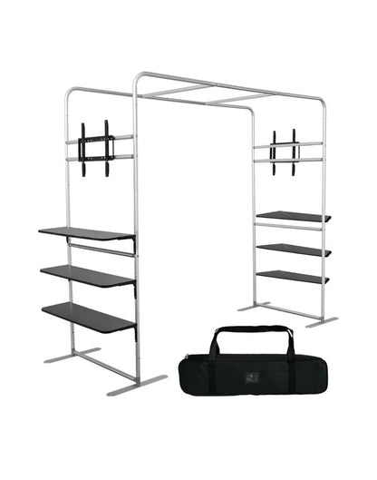 Square Arch Display with Shelf & TV Mount--Exhibition Entrance