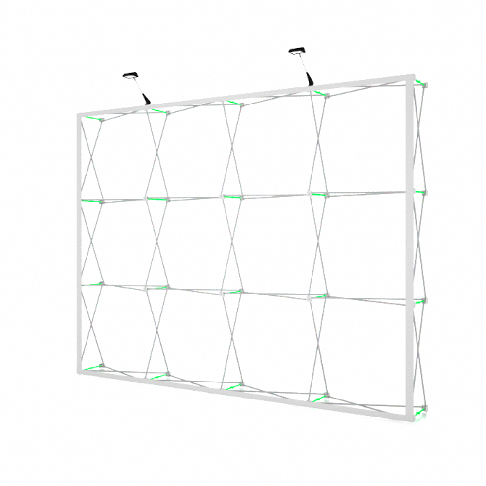 Popup Straight Backwall Kit with Clamping Lights