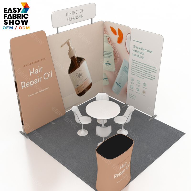 3*3m Aluminum Frame Booth with Aluminum Frame & Branding Panel