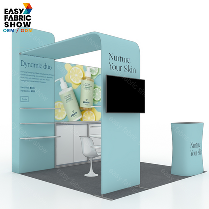 3*3m Aluminum Frame Booth with Multi-layer shelf NO.7