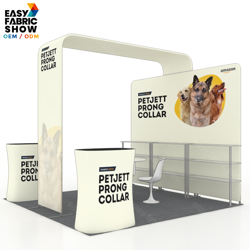 3*3m Aluminum Frame Booth with Multi-layer shelf NO.10