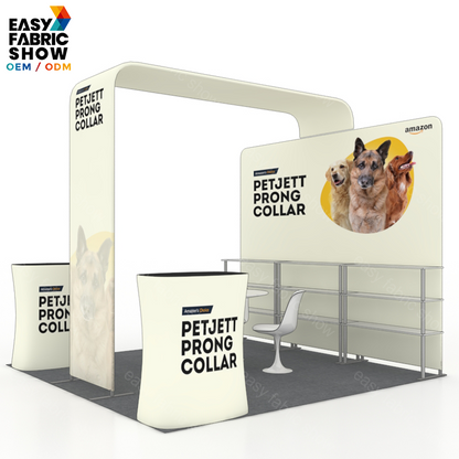 3*3m Aluminum Frame Booth with Multi-layer shelf NO.10