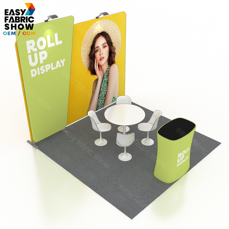 3*3m Aluminum Frame Booth with Integrated LED Lighting