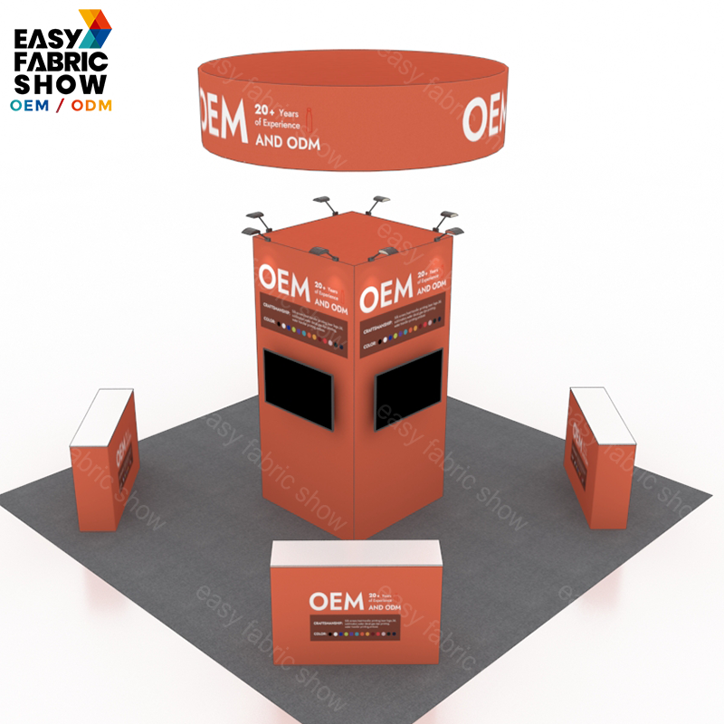 6*6 3D Wallbox booth NO.4 With Hanging Banner