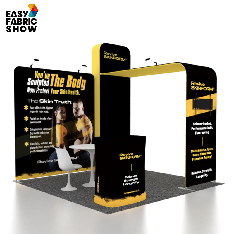 3*3m Aluminum Frame Booth  with lightspot and arch