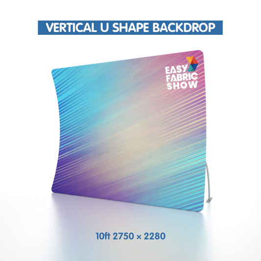 curve banner backdrop