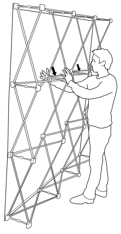 Pop Up Curved Velcro Media Wall