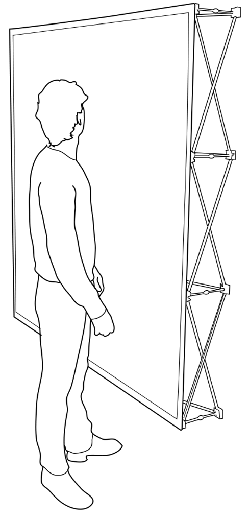 Pop Up Curved Velcro Media Wall