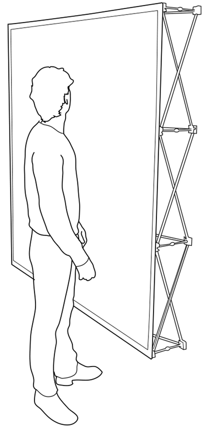 Pop Up Curved Velcro Media Wall